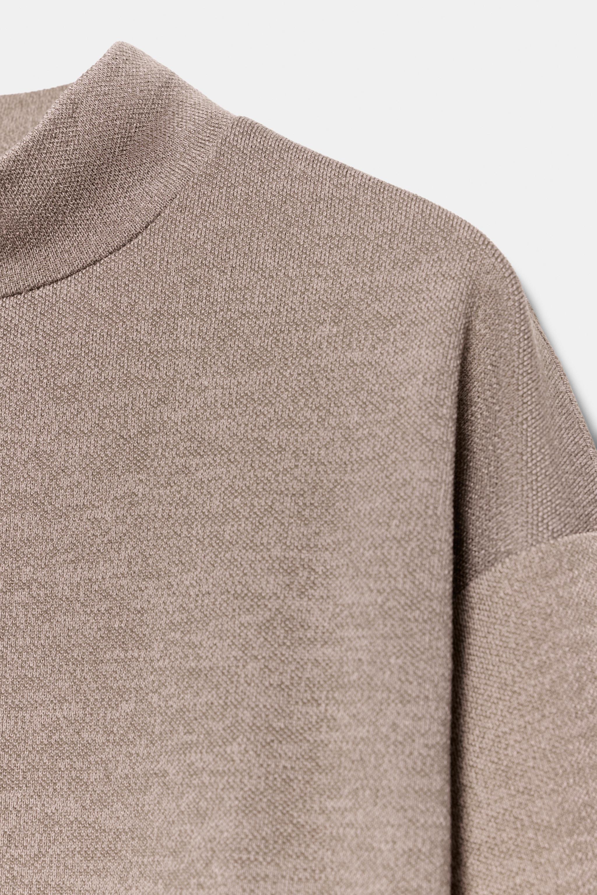 T-SHIRT PIQUÉ À COL CHEMINÉE